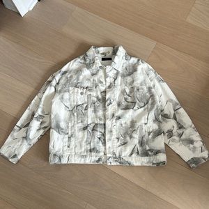 Black and White Tie-Dye Jacket